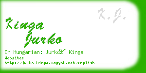 kinga jurko business card